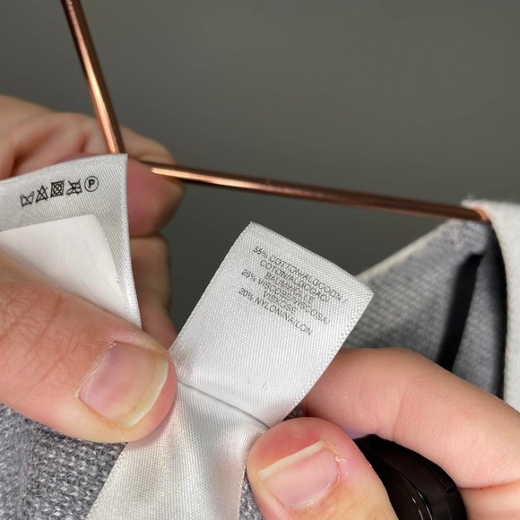 Rachel Roy Collection Gray Combo Colorblock Open Short Sleeve Shawl Size Large - Picture 10 of 11